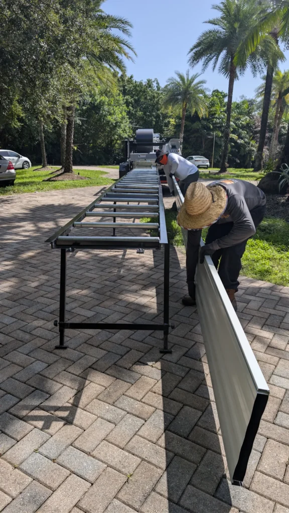 Measuring and preparing a roof panel