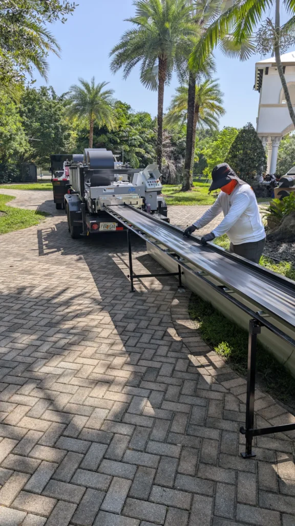Panel preparation along a temporary work bench