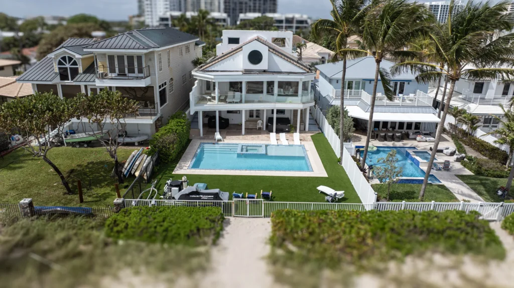 Coastal home, garden and pool