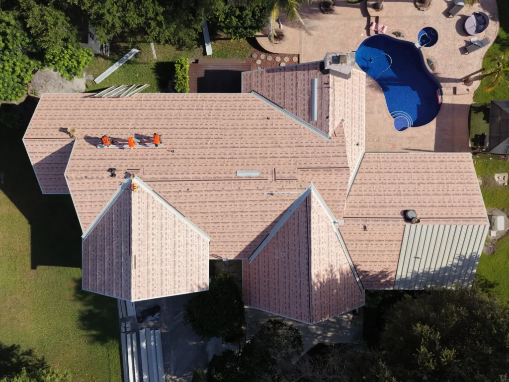 SW Ranches roof layout viewed from overhead